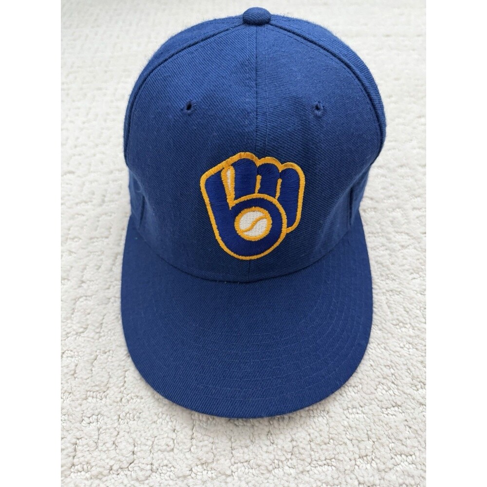 Vintage Milwaukee Brewers Diamond Collection Fitted Wool Cap Hat Size 7 1/4